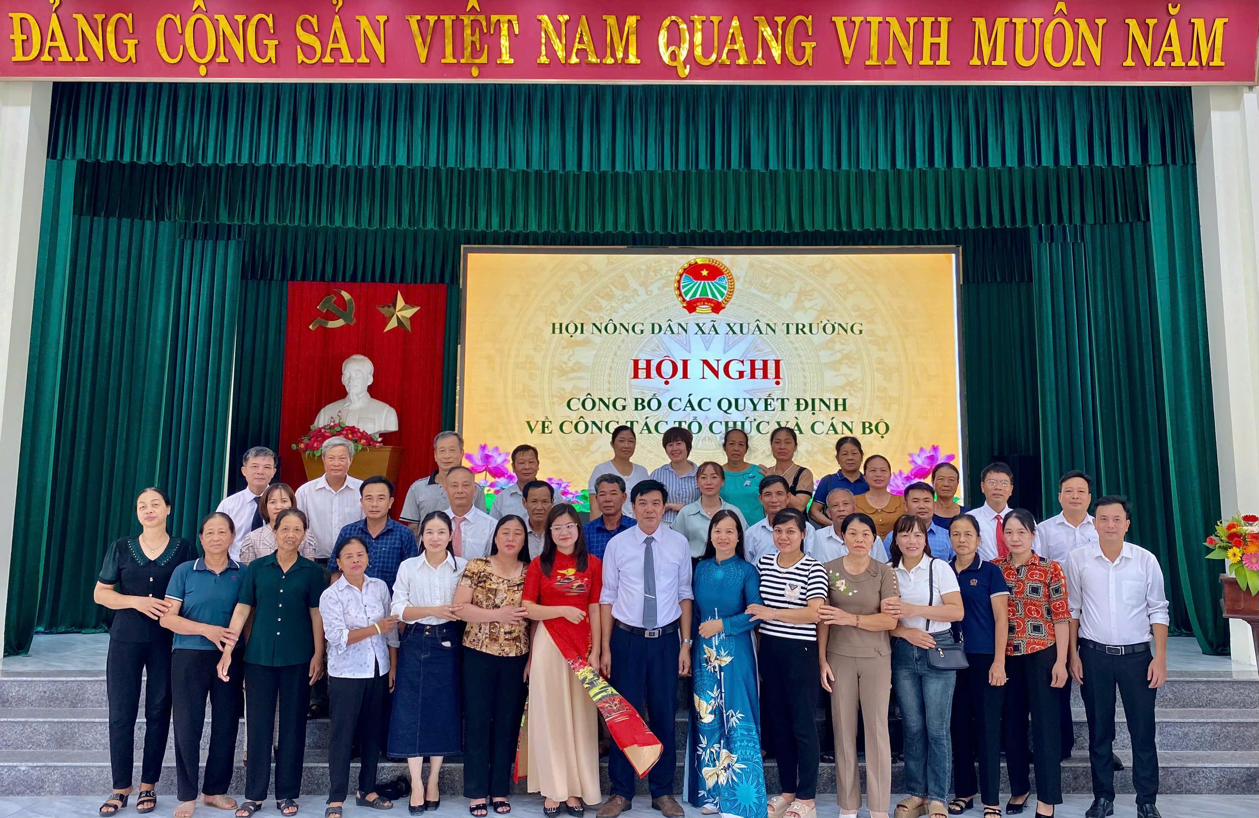 Hội Nông dân xã Xuân Trường tổ chức hội nghị công bố Quyết định thành lập và công bố các chức danh của Hội Nông dân xã Xuân Trường
